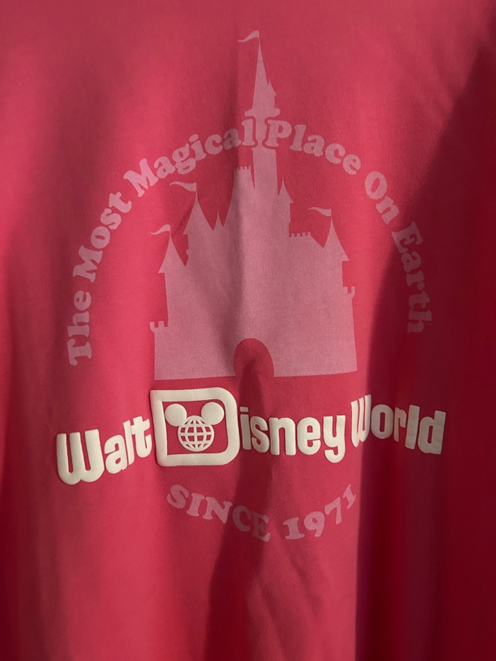 Disney Pink Walt Disney World Castle Crewneck Sweatshirt - Picture 2 of 3